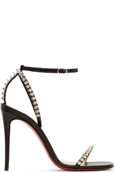 Christian Louboutin heeled sandals for Women | SSENSE Glittery High Heels, Louboutin Spiked Heels, Heels Louboutin, Old Fashioned House, Spiked Heels, Perfect Heels, Christian Louboutin Heels, Louboutin Heels, Catherine Deneuve