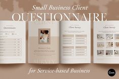 the small business client questionnaire for service - based businesses