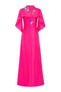 Giselle A-line V-Neck Zibeline Floor Length Ao Dai | MEAN BLVD Mean Blvd, Clean Towels, Cape Sleeves, Neck Designs, Online Fashion, Floor Length, Latest Fashion Trends, Sleeve Styles, Latest Fashion