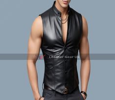 ♣ PRODUCT INFORMATION: This Handmade Men Leather Vest with: ●→Beautiful finish. ●→Genuine leather is our guarantee . ✂ SIZE: In order to provide you a perfect fit please provide us your following measurements in "CUSTOM ORDER NOTES/ PERSONALIZATION" so this product can be a perfect fit for you. ♣ Measurements Required: 🔸Chest 🔸Cros Shoulder 🔸 Waist (measured from where you button up your pant) 🔸 Length ♣ Returns Policy : If the item doesn't fits you well you can return it within 14 days. The Biker Vest, Mens Vests, Pant Length, Black Vest, Vest Outfits, Leather Vest, Mens Vest, Leather Handmade, Leather Men