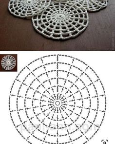 an image of some doily on the floor and one is cut out to look like it