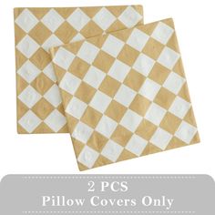 Enhance your home decor with our Embroidered Decorative Throw Pillow Covers. These unique pillow covers are designed with geometric checkered patterns, adding a stylish touch to any space. The front side features an embroidered pattern, while the back side is made of white fabric. Suitable for both functional and decorative purposes, they can be used on beds, couches, sofas, chairs, and in offices or shops. They also make a great gift choice for housewarming or as a decoration for kids' rooms. M Black And White Checkered Throw Pillows, Light Yellow Checkered Pillow, Unique Pillows, Decorative Throw Pillow Covers, Checkered Pattern, Decorative Throws, White Fabrics, Throw Pillow Covers, House Warming