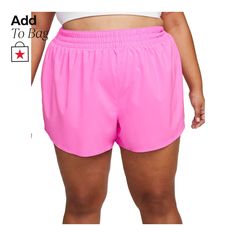 in stock Nike Activewear With Shorts For Summer, Nike Activewear With Built-in Shorts For Summer, Nike Moisture-wicking Solid Color Bottoms, Nike Solid Activewear With Elastic Waistband, Nike Activewear With Elastic Waistband, Nike Stretch Shorts With Elastic Waistband, Nike Plus Size, Bare Beauty, Petite Shorts