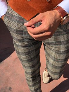 Carlos Slim-fit Plaid Fabric Pants Camel-baagr.myshopify.com-Pants-BOJONI Camel Pants, Fabric Pants, Trendy Shoes Sneakers, Men Spring, Plaid Fabric, Camel Color, Slim Fit Pants, Mens Spring, Trendy Shoes