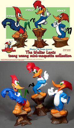 two pictures of cartoon characters, one with red hair and the other with blue