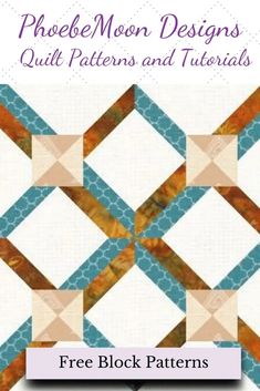 a book cover with the title free block patterns