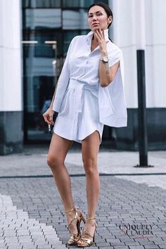 Neysha Button-Up Sleeves Belted Shirt Dress | Uniquely Claudia Boutique Kibbe Natural Body Type, Natural Body Type, Capsule Wardrobe For Summer, Body Type Clothes, Clothes Capsule, Clothes Capsule Wardrobe, Dress Minimal, Modern Womens Fashion, Summer Capsule