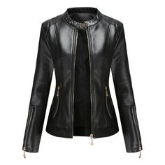 Women Leather Jacket Designer Motorcycle Slim Fit Coat Genuine Leather Top*   Product Description Description: Size: S, M, L, XL, XXL, XXXL, XXXXL, XXXXL Colors: Off white, mustard green, red, black, navy blue, coffee Suitable Season: Spring and Autumn Style: Leather jacket Style: Versatile, casual and fashionable Tip: 1. The size is measured manually, and there may be some errors due to different measurement methods. Please understand! 2. Due to lighting issues and post production effects, there may be color differences. Please understand!   Size chart:       Payment Policy Shipping Policy Returns Policy Feedback Contact us Payment Policy   1.Flexible Checkout： Buyers can use a variety of payment methods such as credit and debit cards,Apple Pay,Google Pay,and Paypal. You will be notified Dark Blue Coat, Faux Leather Jacket Women, Slim Fit Coat, Pu Leather Skirt, Stand Collar Jackets, Pu Leather Jacket, Slim Fit Jackets, Outfit Trends, Blue Coats