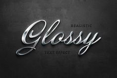 the text glassy is written in silver on a black background