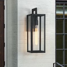 Carriage Lights, Front Porch Lighting, Wall Mount Lantern, Contemporary Exterior