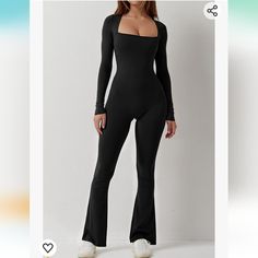 Qinsen Women Jumpsuit . Flare At The Bottom Trendy Black One-piece Jumpsuits And Rompers, Trendy Black One-piece Jumpsuit, Black Fitted Full Length Jumpsuits And Rompers, Black Fitted Jumpsuits And Rompers, Black Fitted One-piece Jumpsuits And Rompers, Black Fitted One-piece Jumpsuit, Flare Jumpsuit Outfit, Black Fitted Jumpsuit, Faux Leather Jeans