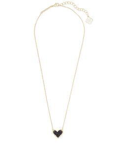 Feminine and classic with an asymmetrical design, the Ari Heart Gold Pendant Necklace in Black Drusy is our new obsession. Layer it or let it shine on its own - either way you'll be hearing "Where'd you get that?" every time you wear this pendant necklace out. Short Pendant Necklace, Rose Gold Pendant Necklace, Kendra Scott Necklace, New Obsession, Let It Shine, Rose Gold Pendant, Gemstone Necklace Pendant, Asymmetrical Design, Shine On