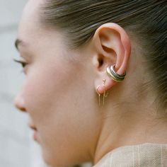 Margot Earrings Trendy Everyday Pierced Wrap Earrings, Gold Edgy Dangle Jewelry, Edgy Gold Dangle Jewelry, Edgy Dangle Jewelry, Edgy Drop Earrings With Ear Wire, Edgy Single Ear Cuff, Top Rings, Birthstone Necklace, Signet Ring