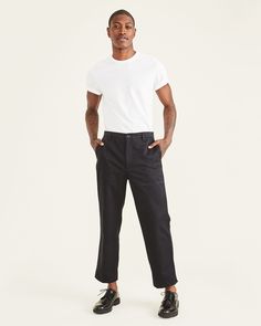 Cropped Khakis, Straight Fit – Dockers® Cropped Pants Men, Garment Manufacturing, Last Call, Cropped Pants, Men's Fashion, Khaki Pants, Normcore, Relaxed Fit, Pants