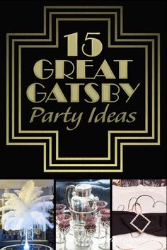 How To Throw A Fabulous Great Gatsby Themed Party | Halloween Party Gasby Decoration Party, Great Gatsby Party Ideas, Gatsby Party Ideas, 20s Theme, 1920's Party, Gatsby Birthday, Gatsby Gala, Speakeasy Party