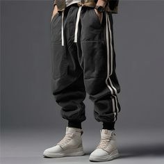 Men's Double Knee Pants Sweatpants Joggers Trousers Patchwork Drawstring Elastic Waist Color Block Stripe Comfort Breathable Casual Daily Holiday Sports Fashion Black Dark Green 2024 - $32.99 Double Knee Pants, Graduation Outfits, Daily Holidays, Knee Pants, Sport Style, Sports Fashion, Summer Concert, Fashion Black, Straight Leg Trousers