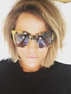 Caroline Flack hair Ombré Bob, Ombre Bob Hair, Blonde Balayage Bob, Asymmetrical Bob Haircuts, Blond Balayage, New Hairstyles