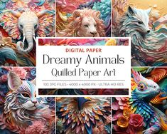 the digital paper is made to look like animals