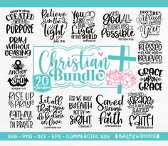 the christian svt bundle includes 20 different font styles, including one for each type