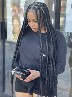 Medium Braids Knotless, Sleek Box Braids, Medium Knotless Styles, Med Large Knotless Braids, Knotless Large Braids, Medium Large Braids, Knowles’s Braids, Medium Jumbo Box Braids, Smedium Knotless Long