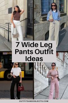 Oatmeal Wide Leg Pants Outfit, Wide Leg Pants Teacher Outfit, What Shirt To Wear With Wide Leg Pants, What To Wear With Trousers, Shirts To Wear With Wide Leg Pants, Extra Wide Leg Pants Outfit, What Tops To Wear With Wide Leg Pants, How To Wear Wide Leg Linen Pants, Tan Wide Leg Pants Outfit