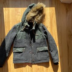 This Jacket Is Incredible. Casual Yet So Warm! Llbean Signature Wool Jacket With Faux Fur Hood. Most Of The Jacket Is Wool, With Waxed Canvas At The Pockets And Around The Hood. In Excellent Used Condition. Rarely Worn. Please See Pictures For Measurements. Posh Ambassador. Pet/Smoke Free Home. Casual Parka With Faux Fur Lining For Cold Weather, Hooded Wool Outerwear With Pockets, Winter Outerwear With Fleece Lining For Cold Weather, Winter Wear Outerwear With Fleece Lining For Cold Weather, Casual Pea Coat With Pockets For Outdoors, Casual Outdoor Pea Coat With Pockets, Wool Outerwear With Detachable Hood For Cold Weather, Urban Outerwear With Double-lined Hood For Cold Weather, Cold Weather Outerwear With Detachable Hood