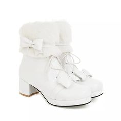 ❄️ Graceful Winter Chic: Step into a world of winter enchantment with Winter Princess Ankle Boots, where grace meets warmth in every step. These boots are the perfect choice for those who want to embrace the cold season with elegance and style. Winter Heeled Boots With Round Toe, Winter Closed Toe Platform Boots, Winter White High Ankle Boots, White High Ankle Boots For Winter, White Lace-up Heeled Boots For Winter, White Boots With Faux Fur Lining For Fall, White Faux Fur Lined Boots For Fall, Winter High Ankle Synthetic Platform Boots, Winter Snow Boots With Lace-up Design