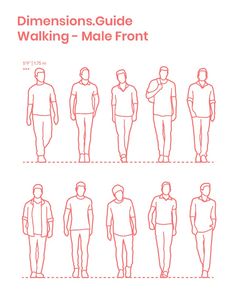 the guide to walking male front and side views, with instructions on how to wear them