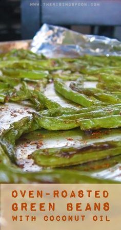 oven roasted green beans with coconut oil