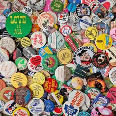 My personal collection of rare and vintage plus newer button pins. Your choice of 10, 20, 30, 40, 50 or 100 each chosen at random. However, if there is certain ones you have a preference formusical, food, weird, cartoon, Humorous, Holidays, cities/towns, political etc I'll be happy to accommodate as best I can, just let me know! The buttons in the pictures is what I'll be choosing from and I have a lot more than what is shown. Weird Cartoon, Button Making, Bday List, Things I Need To Buy, Clothing Wishlist, Light Of Life, Vintage Pins, Button Pins, Pin Collection