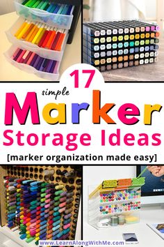 17 simple marker storage ideas that are perfect for kids to use in the classroom or home