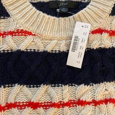 Long Fisherman Sweater Nwt J Crew Sweater, Jcrew Sweater, Fisherman Sweater, Colorful Sweaters, J Crew, Scoop Neck, Sweaters For Women, Cute Outfits, Women Shopping