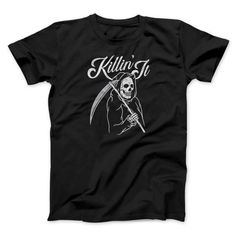 Get your product: Killin' It Men/Unisex T-Shirt
1. PRODUCT INFORMATION:

Proudly printed in America
5.3 oz, unisex fit
Heavy cotton, classic midweight fabric
Material: 100% cotton | Dark Gray: 50% cotton:50% polyester | Light Gray: 90% cotton:10% polyester
Double-needle stitched neckline, bottom hem, and sleeves
Quarter-turned to eliminate center crease
7/8 inch collar
Tear-away label
Machine-wash safe
Copyrighted artwork
2. SIZE CHART:
3. RETURN:
We will gladly issue you a replacement item or i Purple L, Label Machine, Killin It, Funny Graphic Tees, Funny Tees, Neck Collar, Stylish Shirts, Modern Fit, Shirt Online