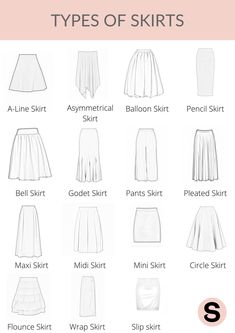 the different types of skirts that you can wear on your bodysuit or dress shirt