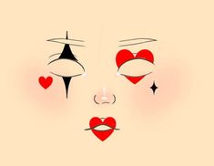 Queen If Hearts Makeup, Red Queen Makeup Alice In Wonderland, Halloween Makeup Drawing, Easy Queen Of Hearts Makeup, Queen Of Cards Makeup, Halloween Queen Of Hearts Costume, King Of Hearts Makeup