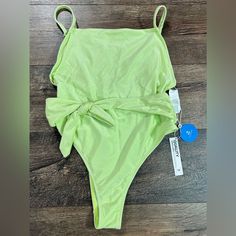 New With Tags Neon Green/Yellow Color Super High Cut Hips So Cute!! Reasonable Offers Accepted 1-2 Business Day Shipping, No Weekend Ship Smoke Free Home Trendy Green Bodysuit For The Beach, Trendy Green Bodysuit For Beach Season, Chic Yellow Beach Bodysuit, Chic Yellow Bodysuit For Beach, Chic Yellow Bodysuit For The Beach, Green Summer Party One-piece, Chic Green Bodysuit For Beach Season, Chic Green Summer Bodysuit, Trendy Yellow One-piece Bodysuit