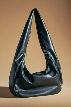 Anthropologie Bags, Slouch Bags, Clothes Style, Black Leather Bags, Capsule Collection, Leather Hobo, Dream Wardrobe