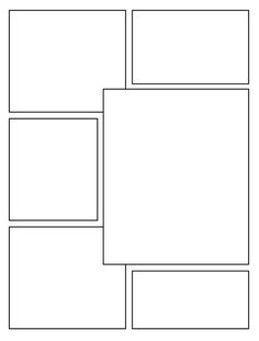 four square frames are shown in black and white, with the same area for each one to