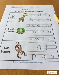 a printable worksheet for beginning and ending the letter g with pictures of animals