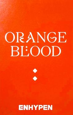 an orange book with the words orange blood on it