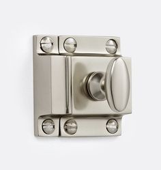 an image of a door handle with knobs on it's side and the bottom half open