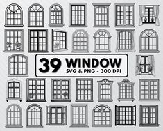 window svg and png - 300 dpi