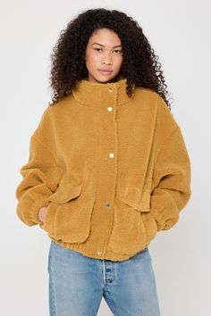 Cooler weather calls for cozy-yet-stylish layers. Embrace the season of stillness in the Marcel Sherpa Jacket, built with an extra warm lining and cuddle-worthy teddy bear feel. Faux Teddy Sherpa + warm lined interior Zip or snap closure (options! ) Pockets galore: side + hidden flap pocket Encased elastic at cuff and bottom 25" length | Marcel Sherpa Jacket in Hazel Winter Sherpa Outerwear With Plush Lining, Sherpa Outerwear With Plush Lining For Cold Weather, Cold Weather Sherpa Outerwear With Plush Lining, Cold Weather Outerwear With Sherpa And Plush Lining, Cozy Outdoor Outerwear With Faux Fur Lining, Cozy Faux Fur Trim Outerwear For Cold Weather, Cozy Fleece-lined Outerwear, Cozy Brown Outerwear With Fleece Lining, Cozy Outerwear With Fleece Lining