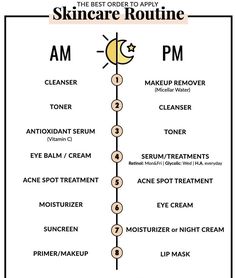 Face Skin Care Routine, Skin Care Order, Acne Spots