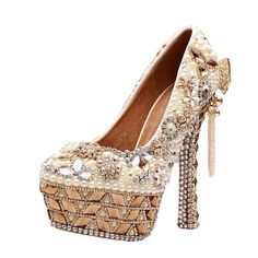 The crystal design makes you look very rich, it makes you look very attractive. The high quality fabric makes you comfortable after wearing it.Occasion:Casual, Club, Street, PromStyles: HeelHeel Height: 14cmPlatform Height: 4cmHeel Type: Stiletto HeelColor:ChampagneSize: US 5 | EU 35 | UK 3 | CN 34,US 5.5 | EU 36 | UK 3.5 | CN 35,US 6 | EU 36 2/3 | UK 4 | CN 36,US 6.5-7 | EU 37 1/3 | UK 4.5 | CN 37,US 7.5 | EU 38 | UK 5 | CN 38,US 8 | EU 38 2/3 | UK 5.5 | CN 39,US 8.5 | EU 39 1/3 | UK 6 | CN 40, Wedding Shoes With Rhinestones And Round Toe, Banquet Wedding Shoes With Rhinestones And Round Toe, Embellished Heels With Round Toe For Formal Occasions, Embellished Heels With Round Toe For Banquet, Embellished Round Toe Heels For Banquet, Glamorous Gold Wedding Shoes For Banquet, Crystal Embellished Round Toe Heels For Banquet, Crystal Embellished Round Toe Heels For Banquets, Wedding Shoes With Rhinestones For Banquet