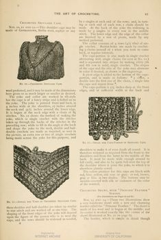 an old book with pictures of knitted items