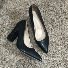 3in Heel, No Brand. Never Worn. Size 38 Black Heels For Office In Fall, Black Heels For Office Wear In Fall, Black Office Heels For Fall, Black Heels For Office Spring Season, Black Office Heels For Spring, Classic Black Heels For Office, Black Heels For Spring Workwear, Classic Black Heels For Spring, Classic Black Spring Heels