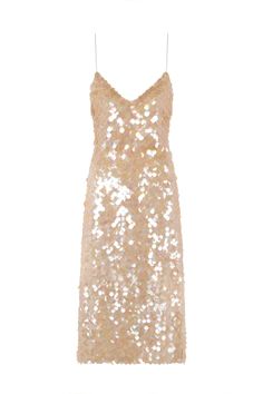 This slip dress exudes a luxurious touch with its thousands of sand-coloured sequins reflecting golden hues. Delicate palettes grace the construction and glimmer with movement. All of the adornment is meticulously hand-beaded for an heirloom-quality piece. Dry Clean Only 94% Polyester, 6% Elastane WE RECOMMEND YOU ORDER YOUR USUAL SIZE Wedding Guess Dress, Greta Constantine, Wedding Guess, Dress With Beads, Formal Wedding Guest Dress, Formal Wedding Guests, Slim Blazer, Wedding Needs, Guess Dress