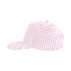 Baseball Cap, Pink Gingham Hat, Women's Baseball Cap, Pink Baseball Cap, Baseball hat, Unisex cap, Retro Cap, Retro Style Hat, Fashion Hat Handmade to order. Designed in California. Hand Sewn overseas. A cute design I created that was inspired by the gingham print in the 50s! A unique retro style baseball fashion cap find. Great for everyday use or as a fashion statement. Material: Chino Cotton Twill, Adjustable Snapback Strap All-Over Printing. Size: Brim: 2.95"; Crown: 5.12"; Circumference: 23 Casual Gingham Hats With Curved Brim, Casual Adjustable Gingham Hat, Pink Adjustable Flat Cap, Adjustable Pink Flat Cap, Plaid Cap One Size Fits Most, Adjustable Plaid Cap, Pink One Size Fits Most Flat Cap, Adjustable Flat Brim Hat For Picnic, Plaid Adjustable Curved Brim Hat