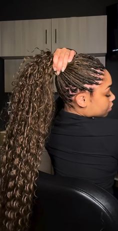 Boho Braids Ponytail, Braid Colours, Hair Theory, Braids Colors, Braids Ponytail, Bohemian Braids, Hairstyle Inspo, Protective Hairstyles Braids, Hairstyles Braids